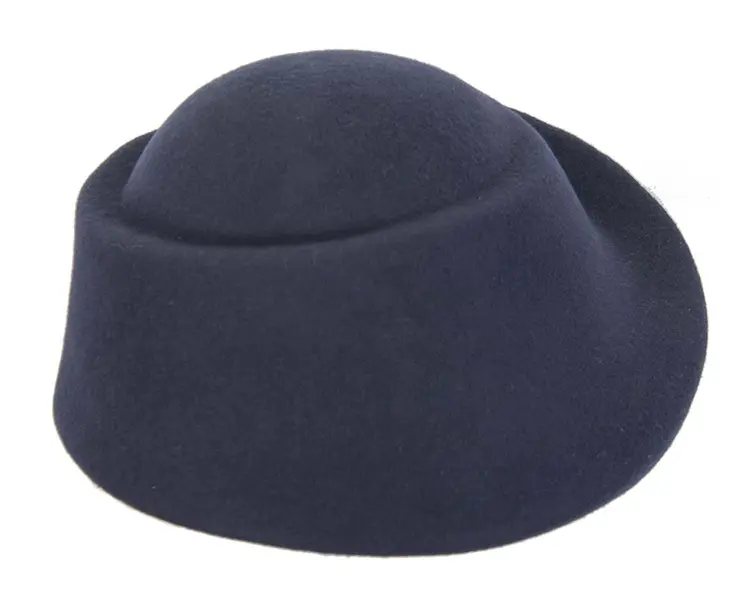 Unique navy ladies winter felt fashion hat