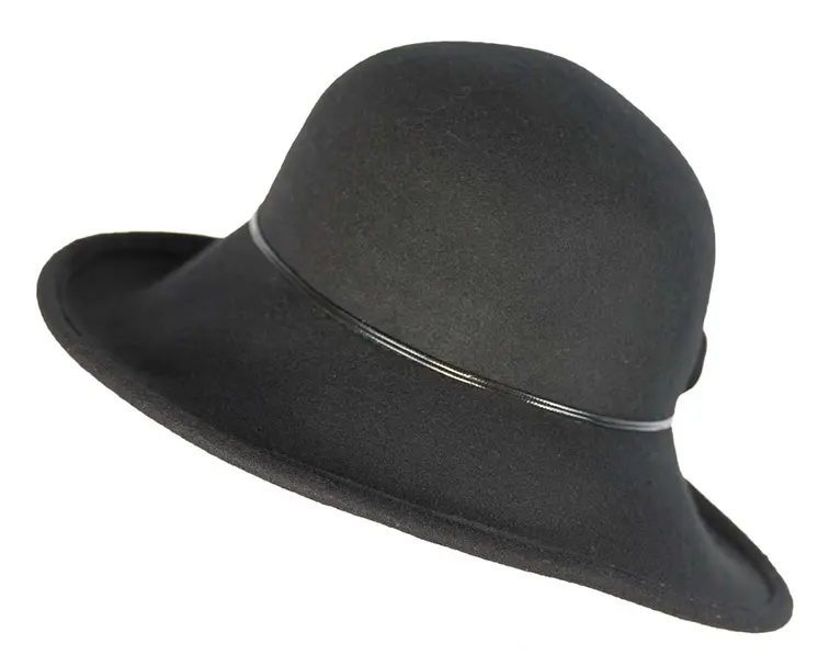 Black felt ladies fashion hat by Max Alexander