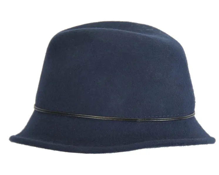 Navy ladies fashion felt trilby hat by Max Alexander