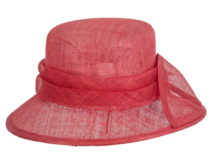 Red Ladies Fashion Bucket Hat for Ascot