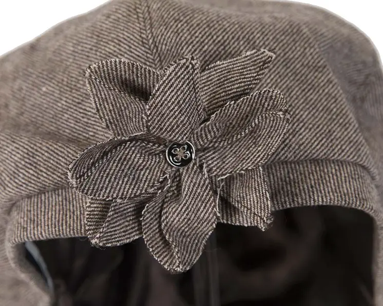 Brown winter ladies fashion beret hat by Max Alexander