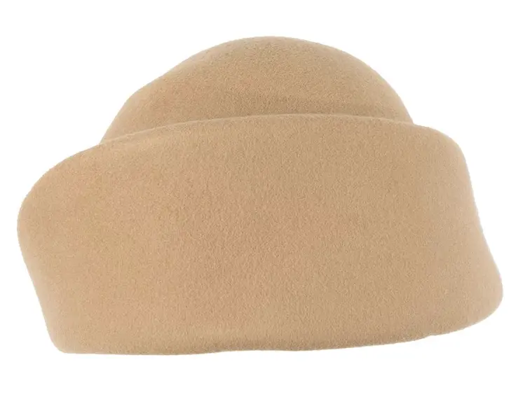 Unique beige ladies winter felt fashion hat