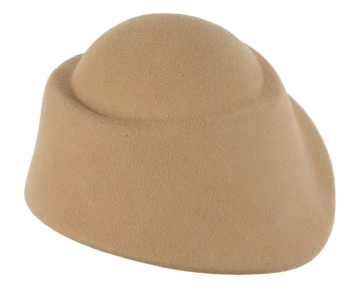 Unique beige ladies winter felt fashion hat