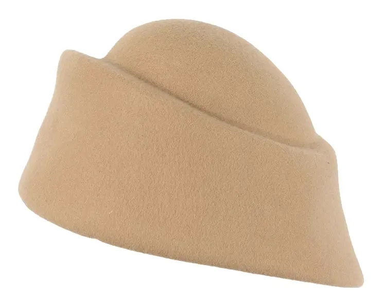 Unique beige ladies winter felt fashion hat