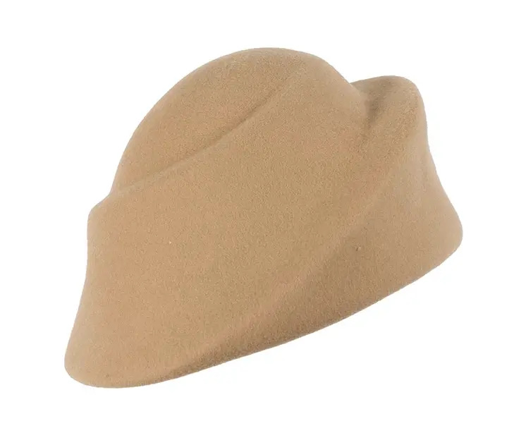 Unique beige ladies winter felt fashion hat