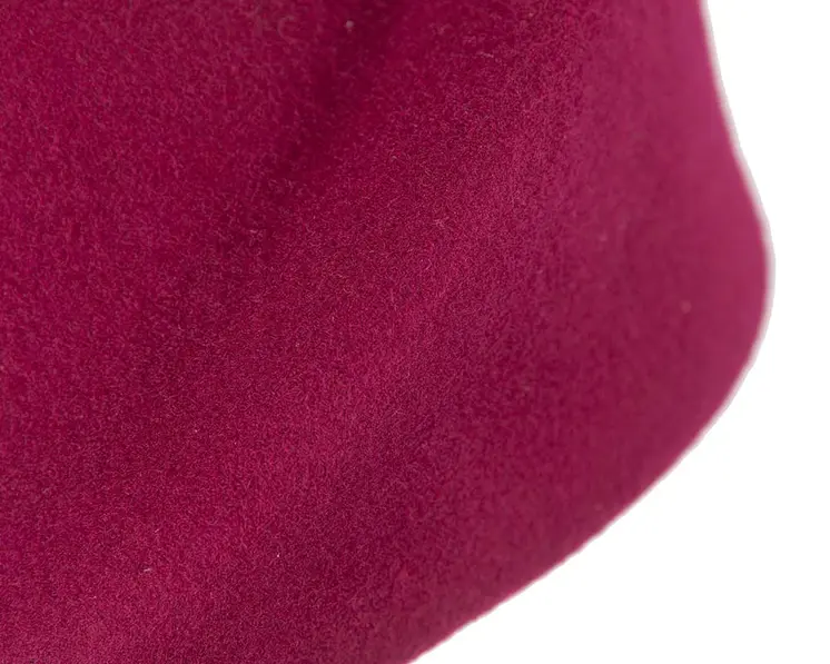 Unique fuchsia ladies winter felt fashion hat
