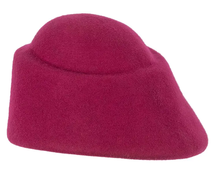 Unique fuchsia ladies winter felt fashion hat