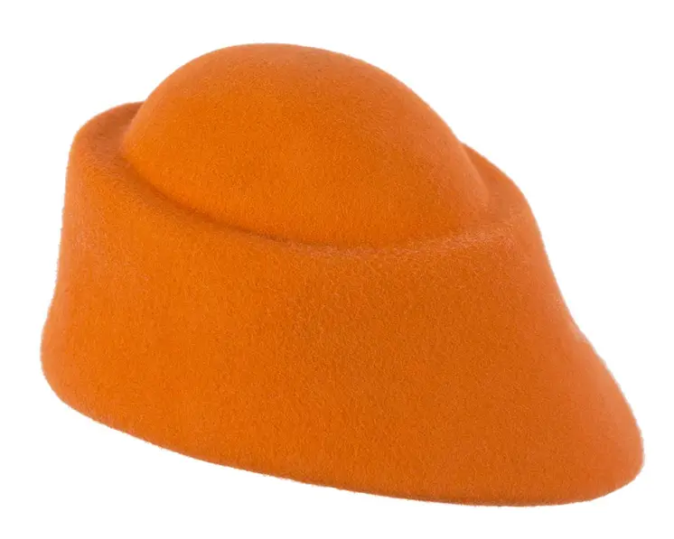 Unique orange ladies winter felt fashion hat