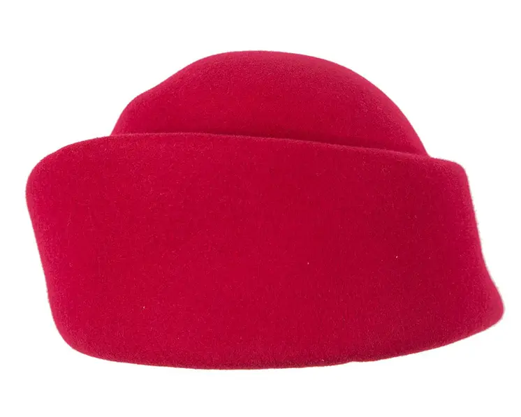 Unique red ladies winter felt fashion hat
