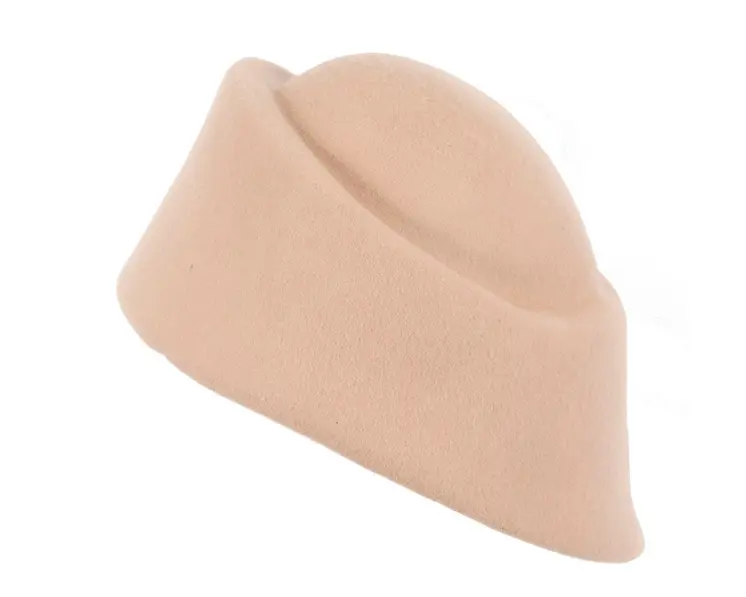 Unique nude ladies winter felt fashion hat