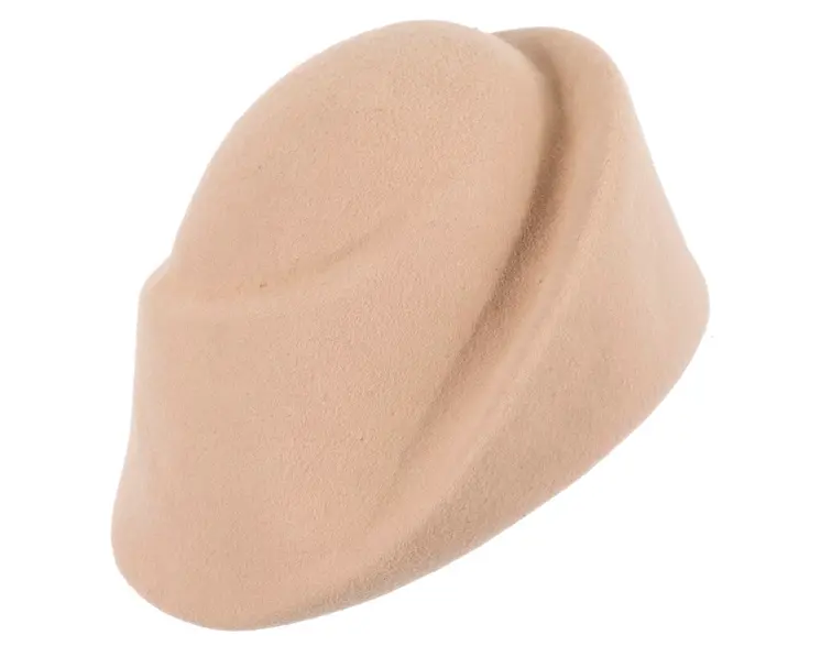 Unique nude ladies winter felt fashion hat