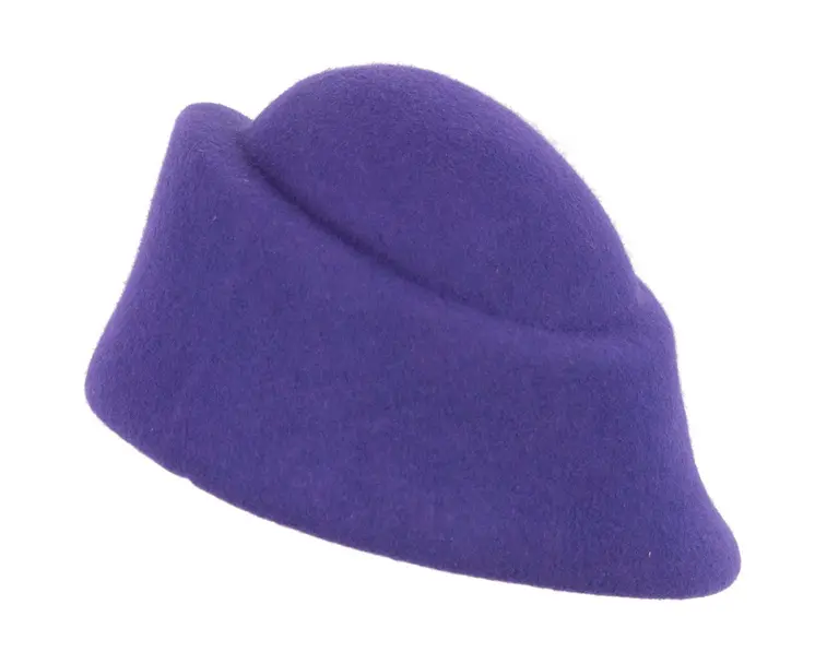 Unique purple ladies winter felt fashion hat