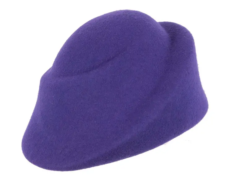 Unique purple ladies winter felt fashion hat
