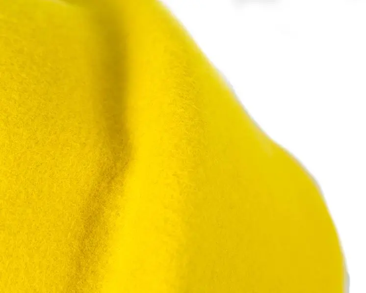 Unique yellow ladies winter felt fashion hat