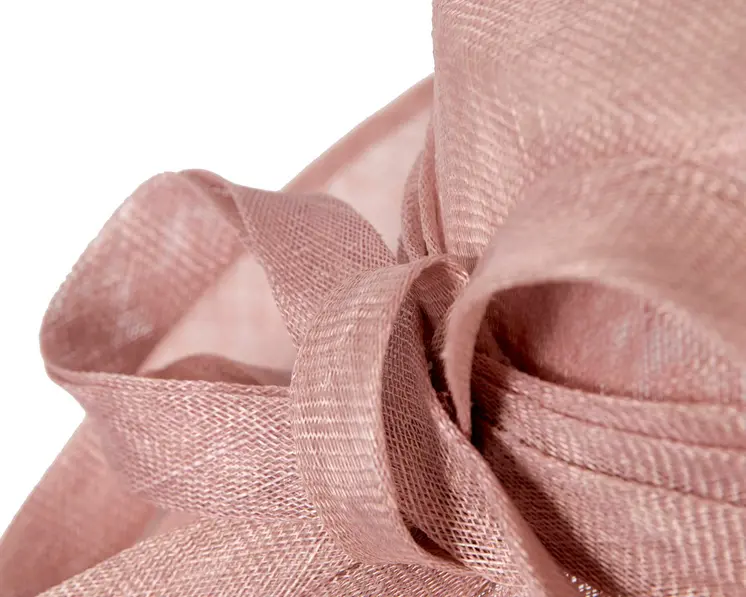 Wide brim dusty pink ladies fashion sinamay hat