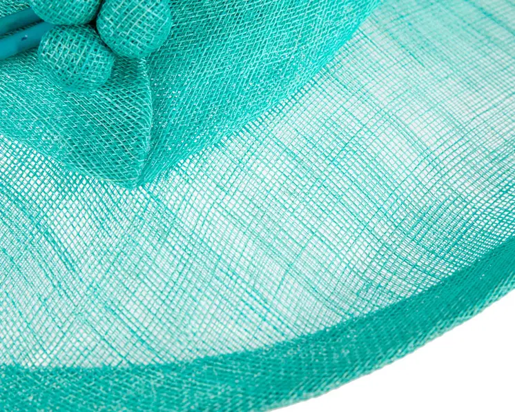 Wide brim aqua ladies fashion sinamay hat