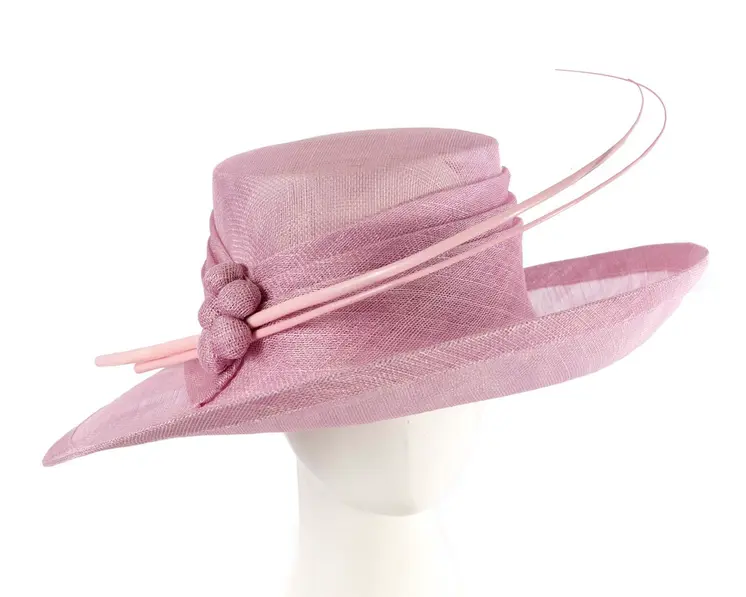 Wide brim lilac ladies fashion sinamay hat