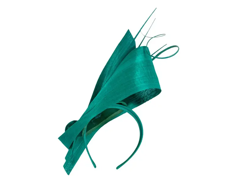 Edgy teal green fascinator by Fillies Collection