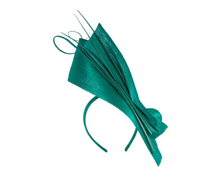Edgy teal green fascinator by Fillies Collection