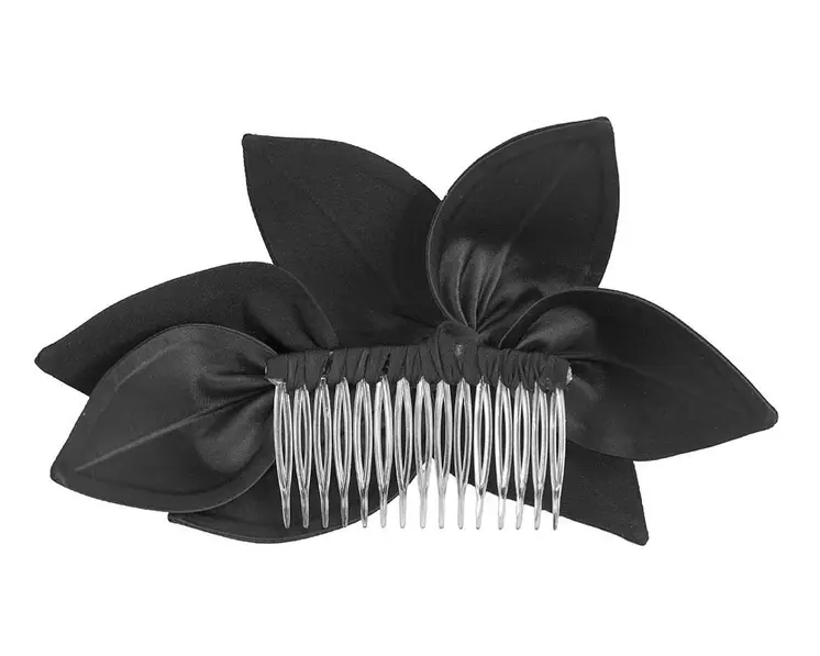 Black Fascinator comb for Mother of the Bride special occasions