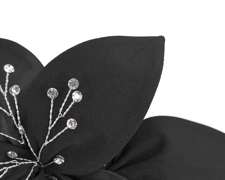 Black Fascinator comb for Mother of the Bride special occasions