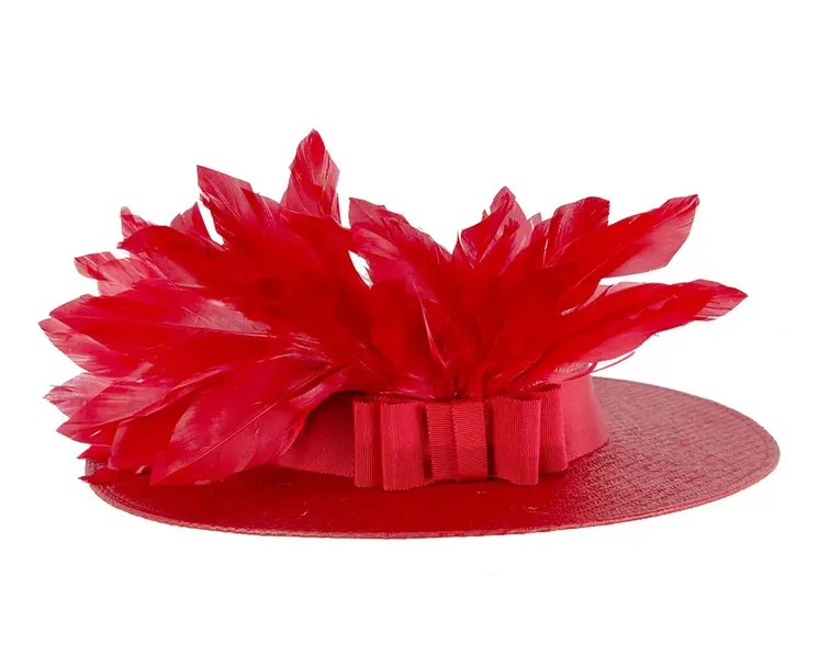 Red boater hat by Max Alexander MA902