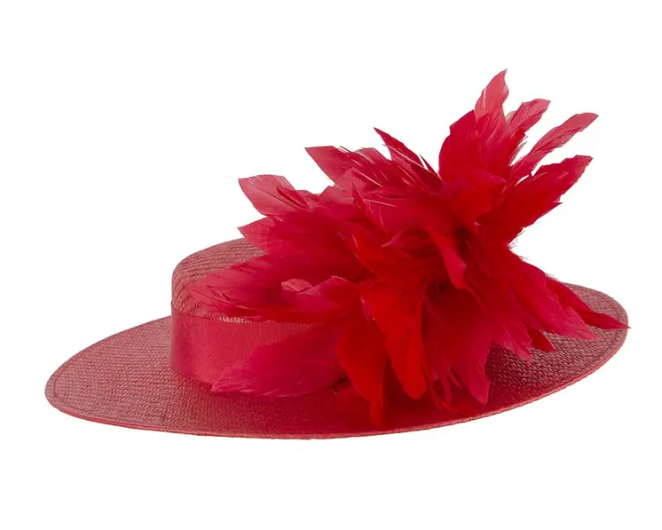 Red boater hat by Max Alexander MA902