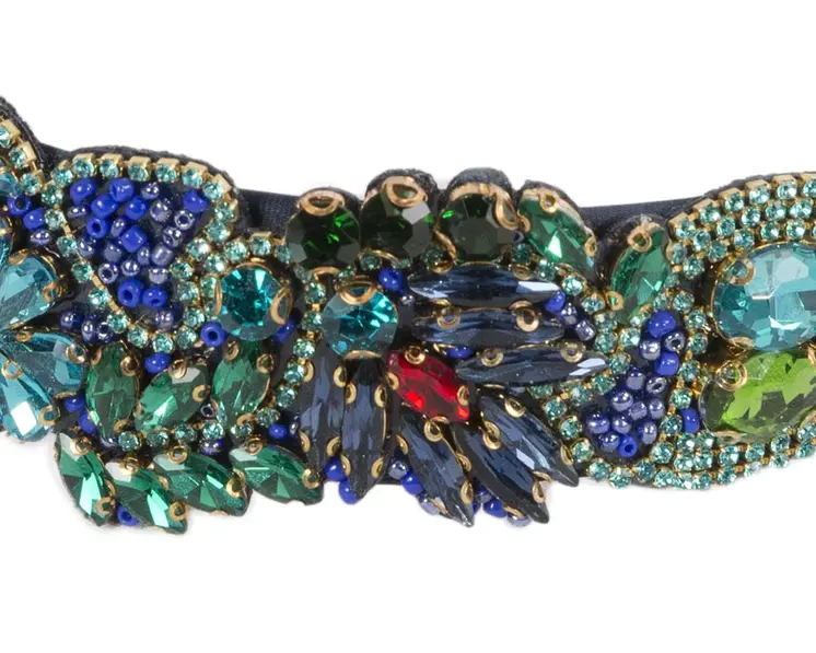 Jewellery covered fascinator headband by Cupids Millinery CU543BL