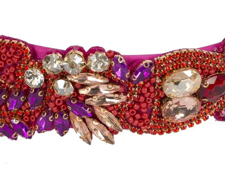 Jewellery covered fascinator headband by Cupids Millinery CU543F