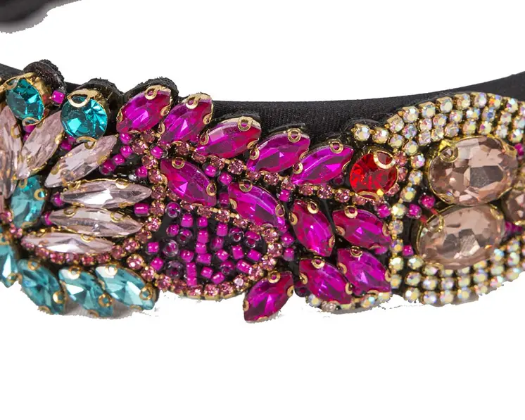 Jewellery covered fascinator headband by Cupids Millinery