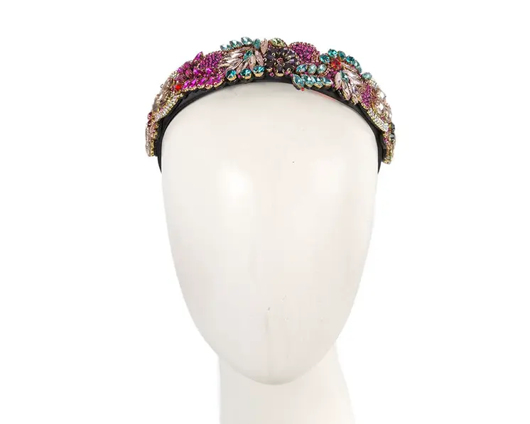 Jewellery covered fascinator headband by Cupids Millinery