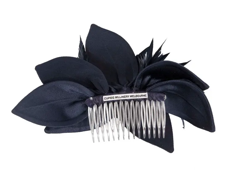 Navy Fascinator comb for Mother of the Bride special occasions 4786N