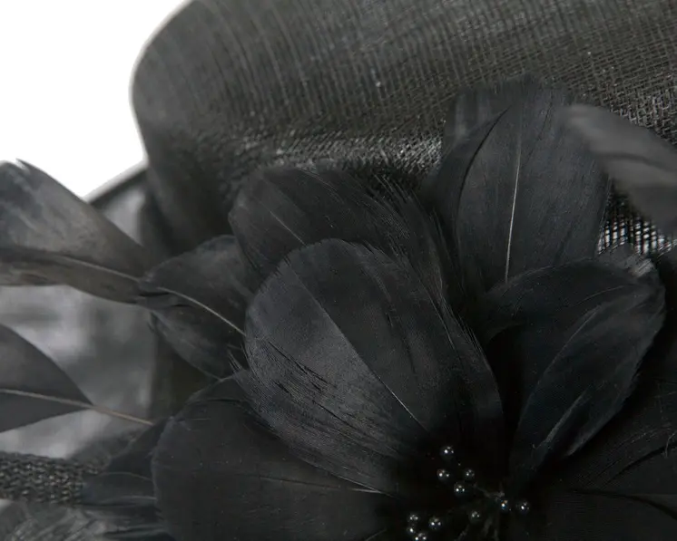 Wide brim black ladies fashion hat by Max Alexander