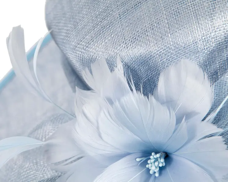 Wide brim blue ladies fashion hat by Max Alexander