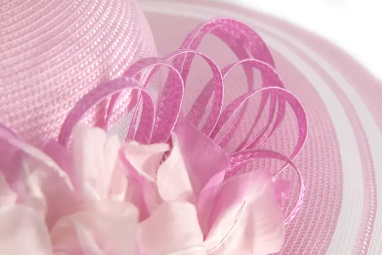 Fashion pink summer ladies hat by Cupids Millinery