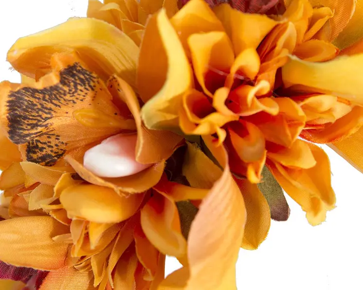 Hand made exclusive orange fascinator headband