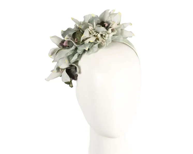 Hand made exclusive green fascinator headband
