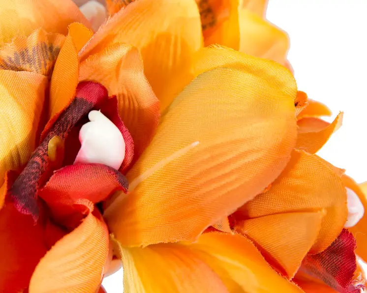 Hand made exclusive orange fascinator headband