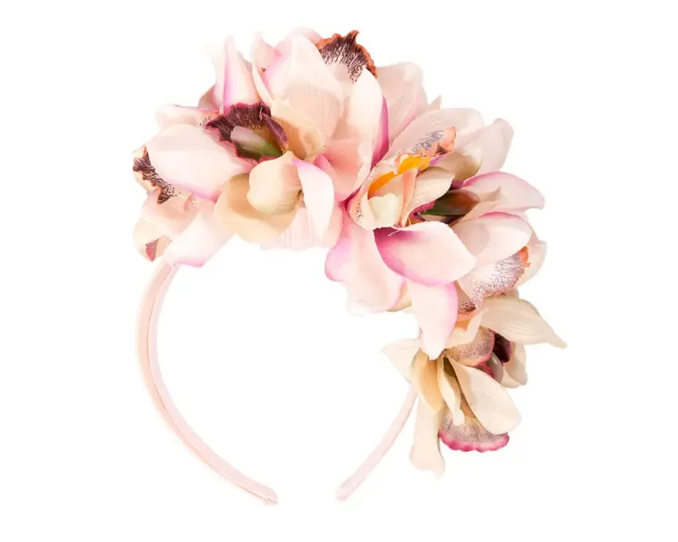 Hand made exclusive pink fascinator headband