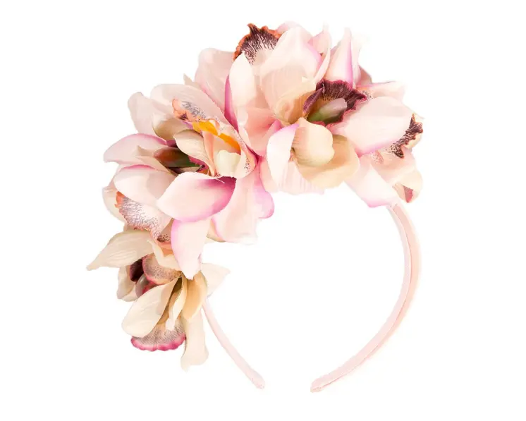 Hand made exclusive pink fascinator headband
