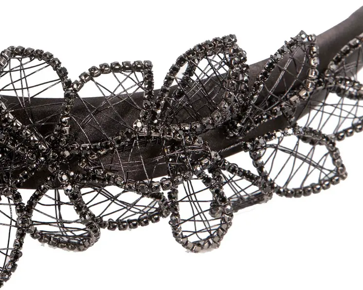 Fashion black fascinator headband by Fillies Collection