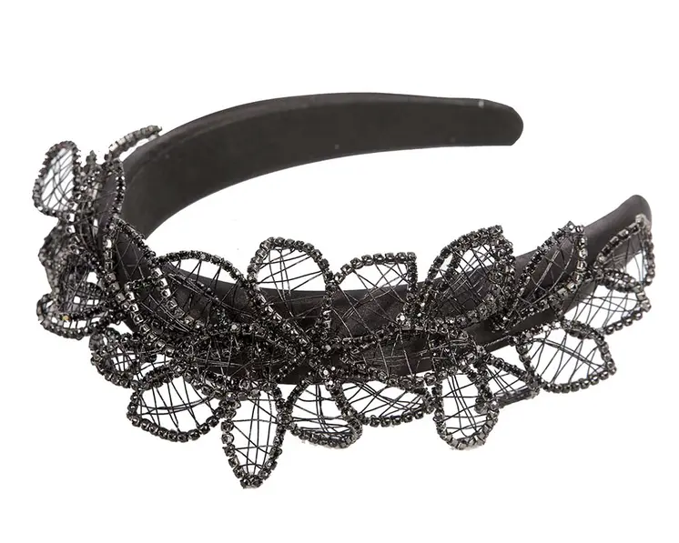 Fashion black fascinator headband by Fillies Collection