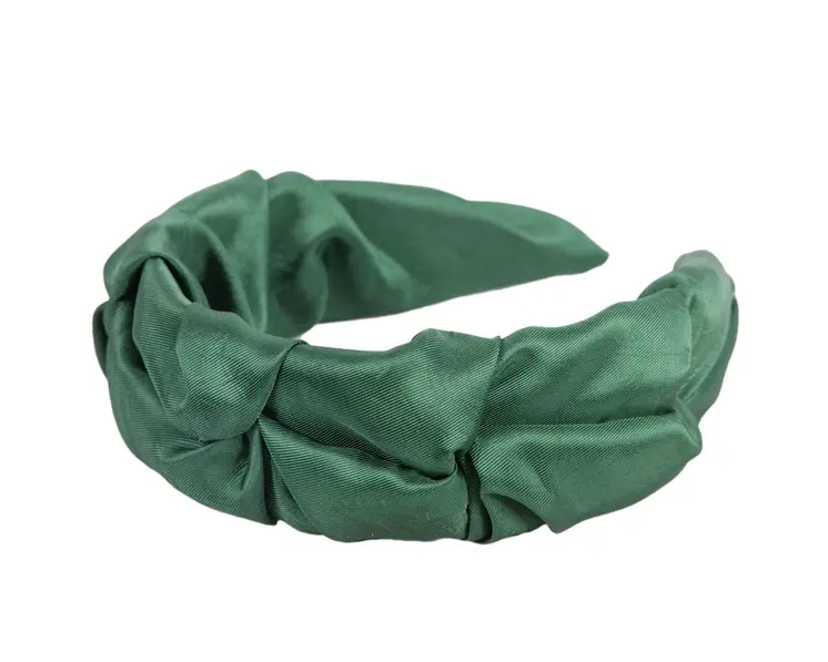 Green scrunchie fascinator headband