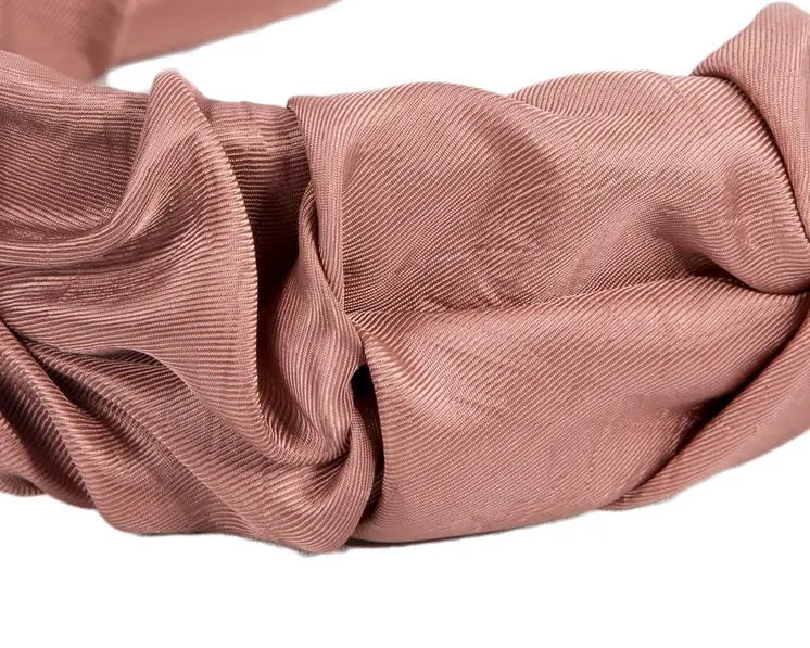 Taupe scrunchie fascinator headband