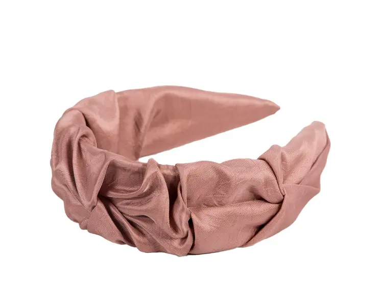 Taupe scrunchie fascinator headband