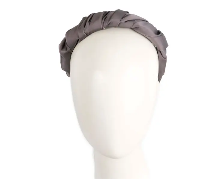 Mauve scrunchie fascinator headband