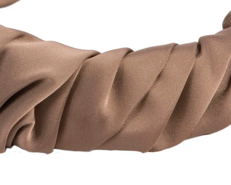 Taupe scrunchie fascinator headband