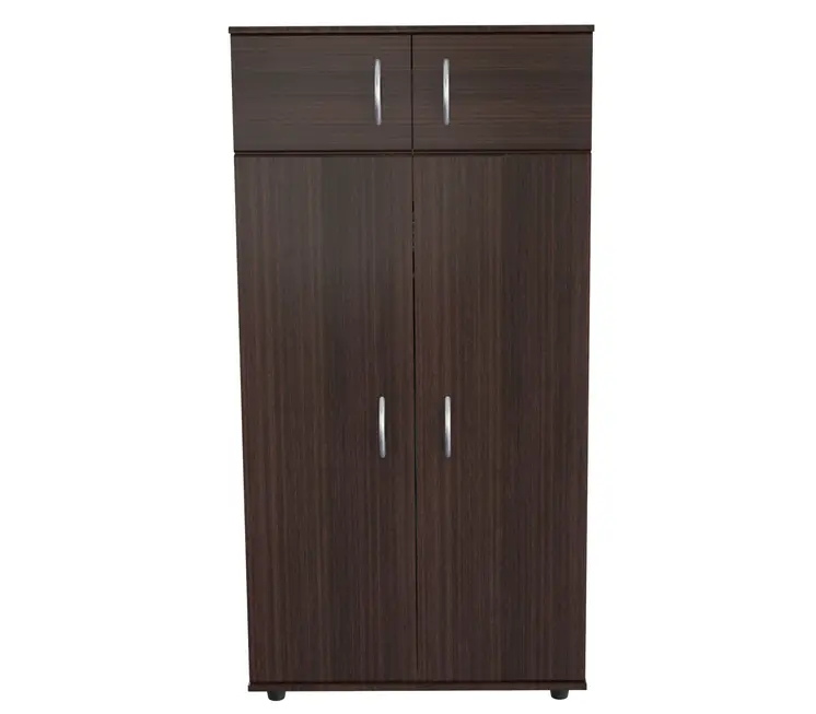 32" Espresso Melamine Mirrored Combo Dresser