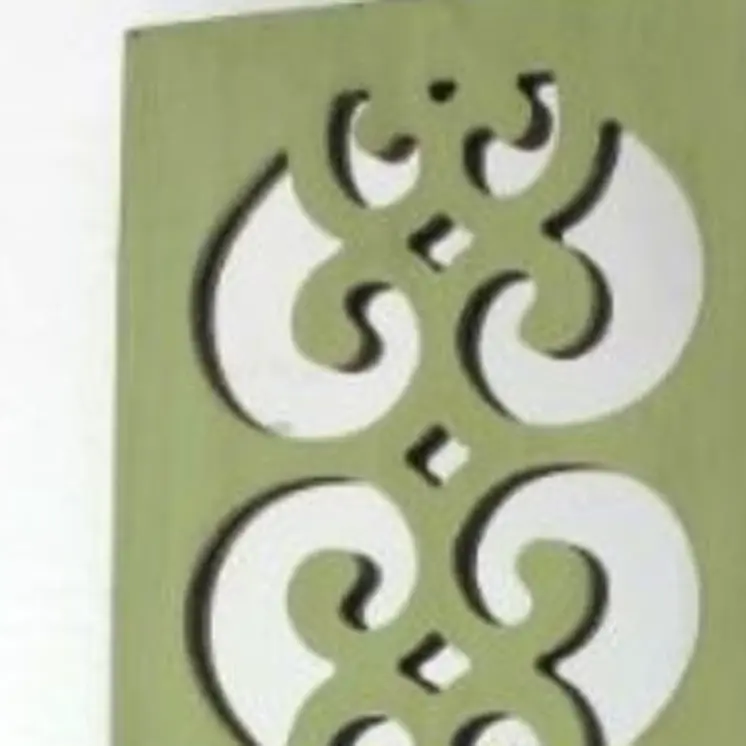 Green Wood Hanging Dimensional Sculpture