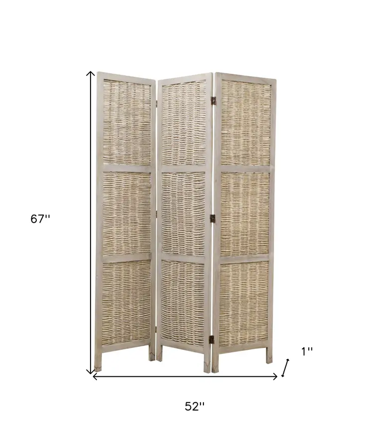 52 X 67 Beige Wood  Screen